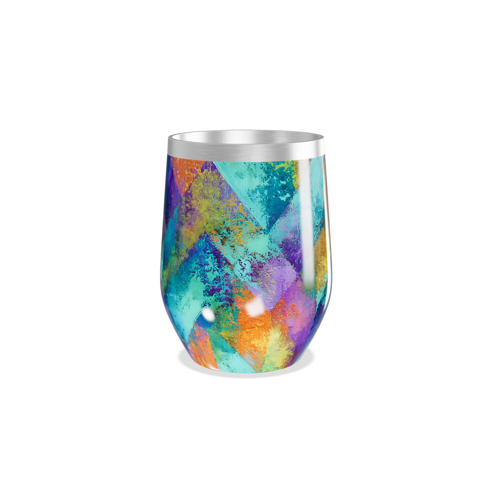 Copo Térmico Slim - Estampa Abstrata Colorida