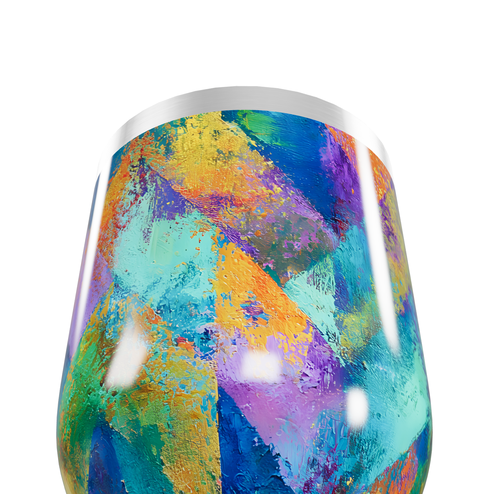 Copo Térmico Slim - Estampa Abstrata Colorida