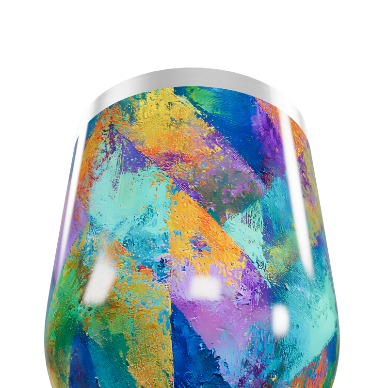 Copo Térmico Slim - Estampa Abstrata Colorida