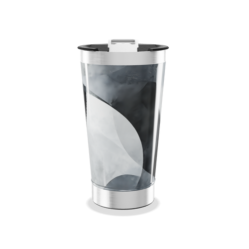 Copo Térmico - Inox com Estampa Abstrata