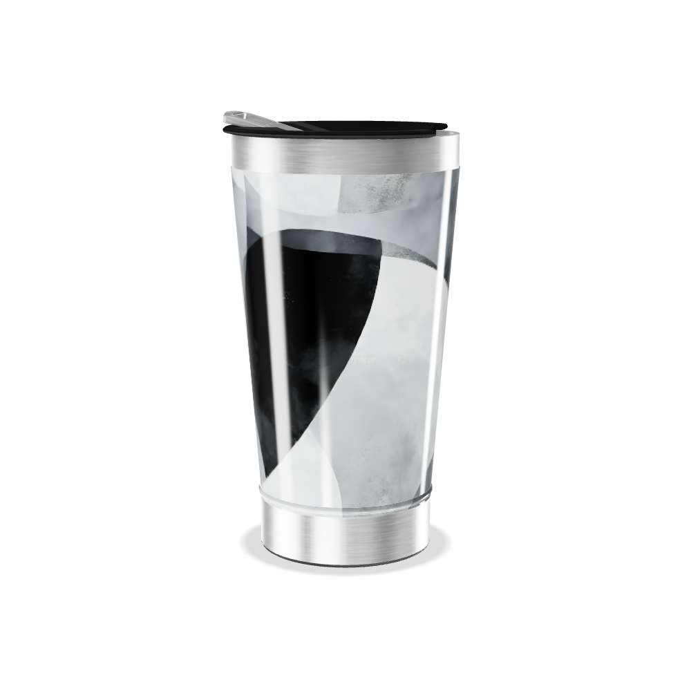 Copo Térmico - Inox com Estampa Abstrata