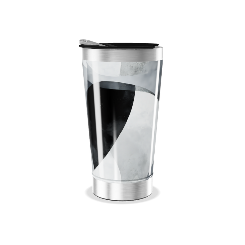 Copo Térmico - Inox com Estampa Abstrata