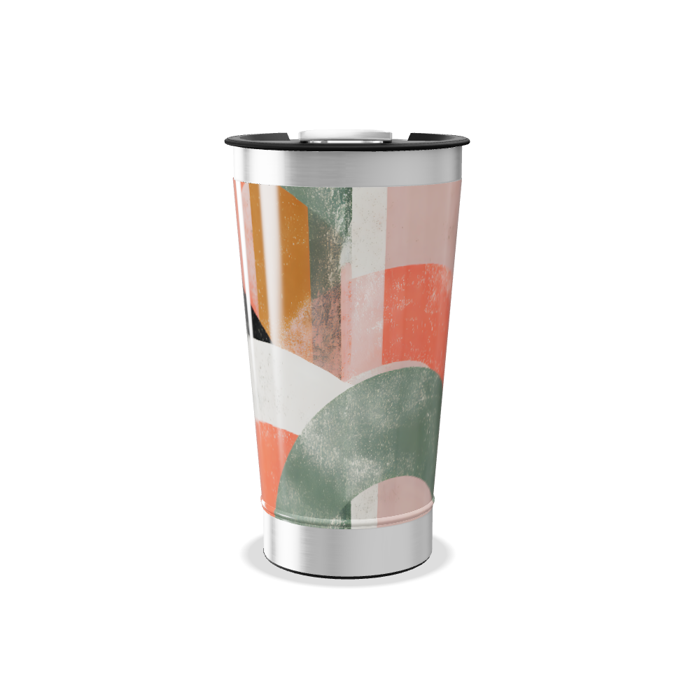 Copo Térmico - Estampa Abstrata Colorida