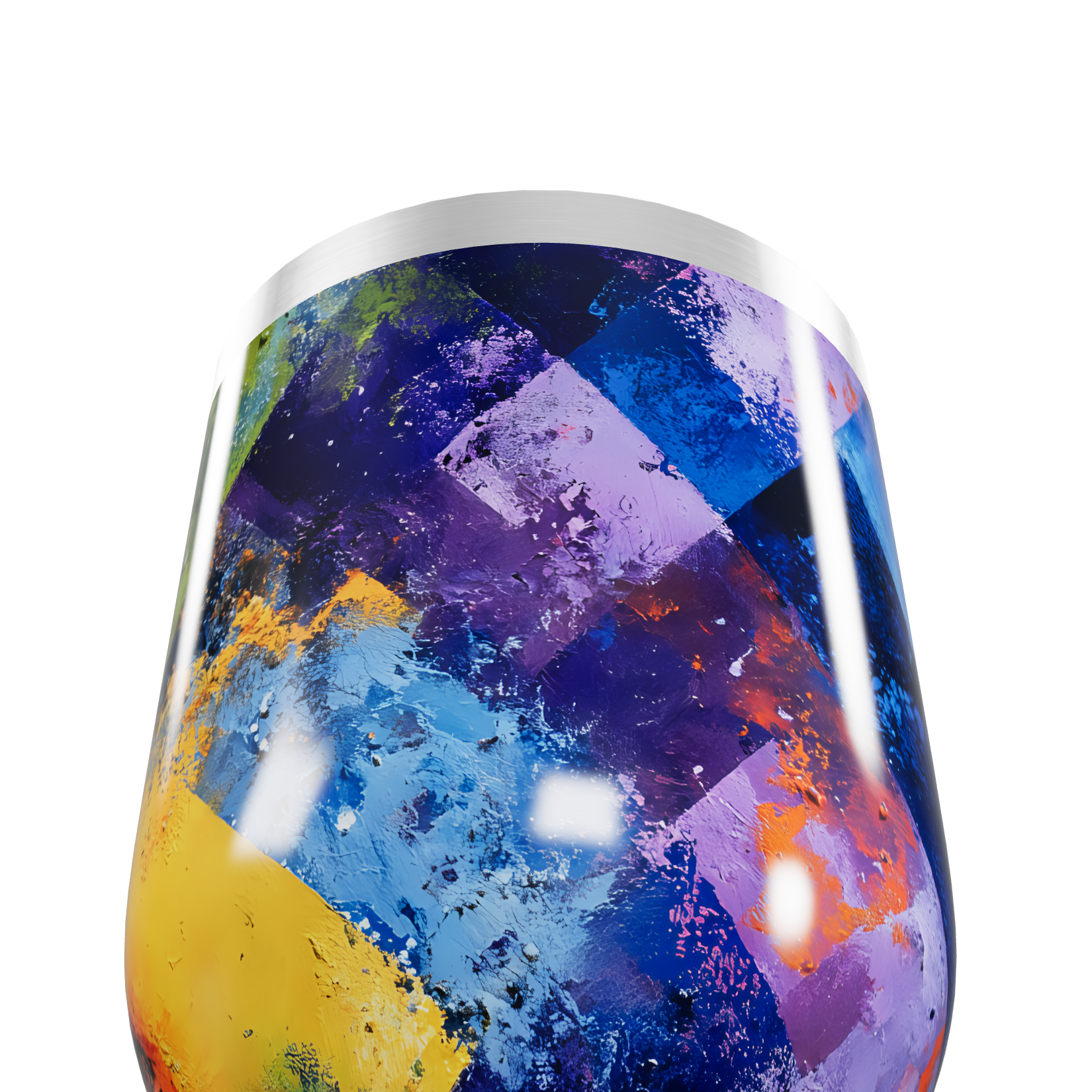 Copo Térmico Slim - Estampa Colorida Abstrata