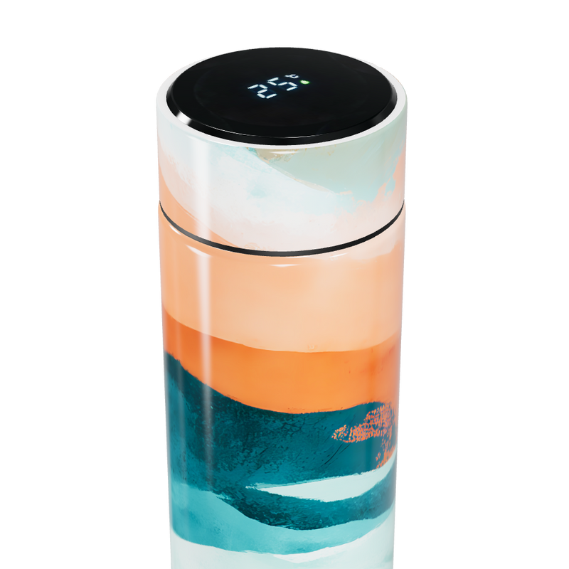 Garrafa Térmica Touch - Estampa Abstrata Colorida