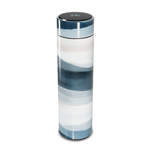 Garrafa Térmica Touch - Listras Azul e Branco