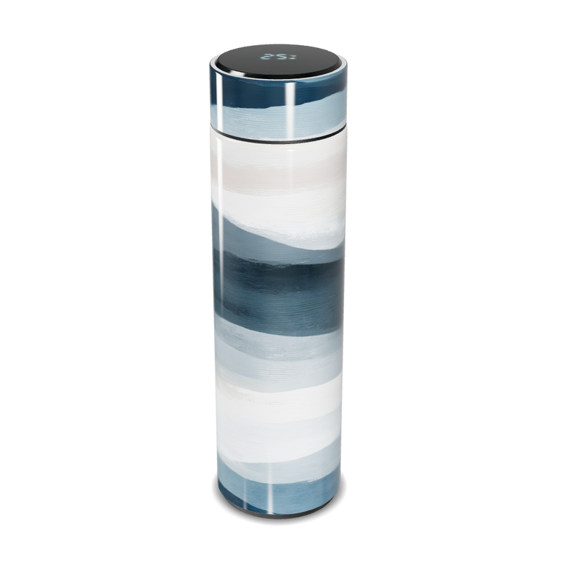 Garrafa Térmica Touch - Listras Azul e Branco