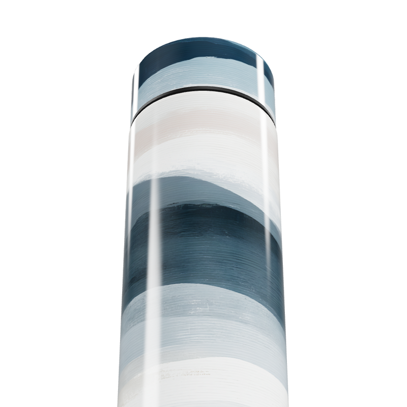 Garrafa Térmica Touch - Listras Azul e Branco