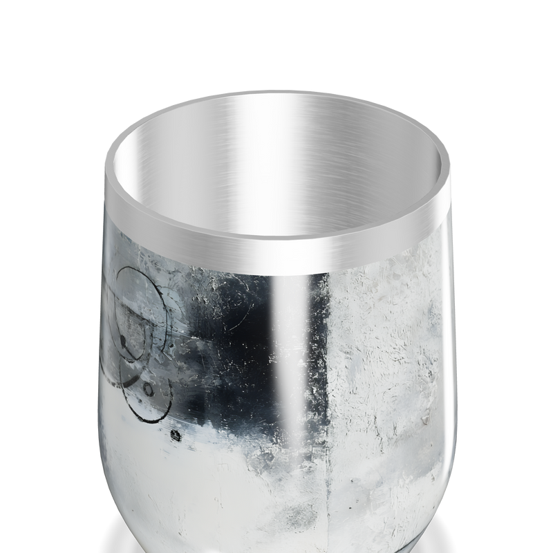Copo Térmico Slim - Prata Efeito Marmorizado