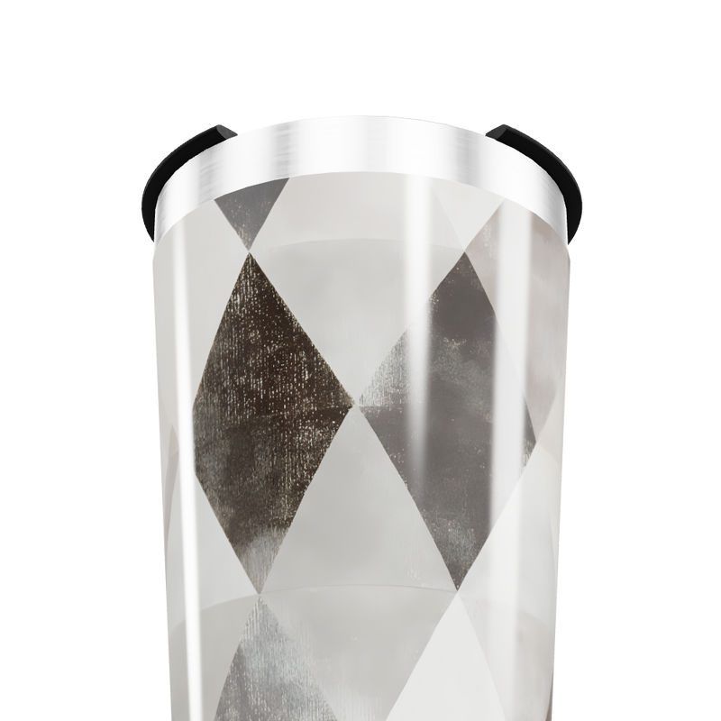 Copo Térmico - Geométrico Inox e Preto