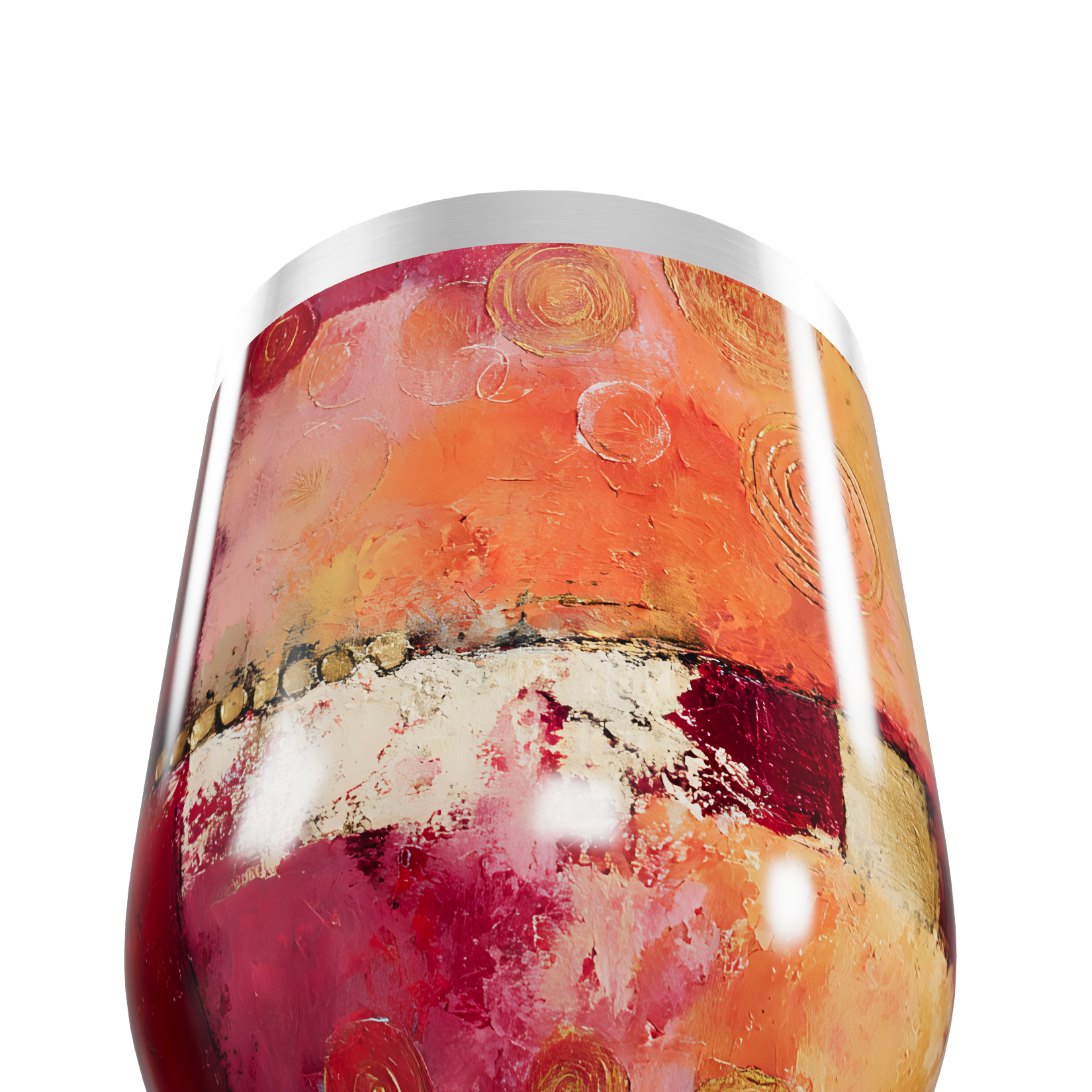 Copo Térmico Slim - Estampa Abstrata Colorida