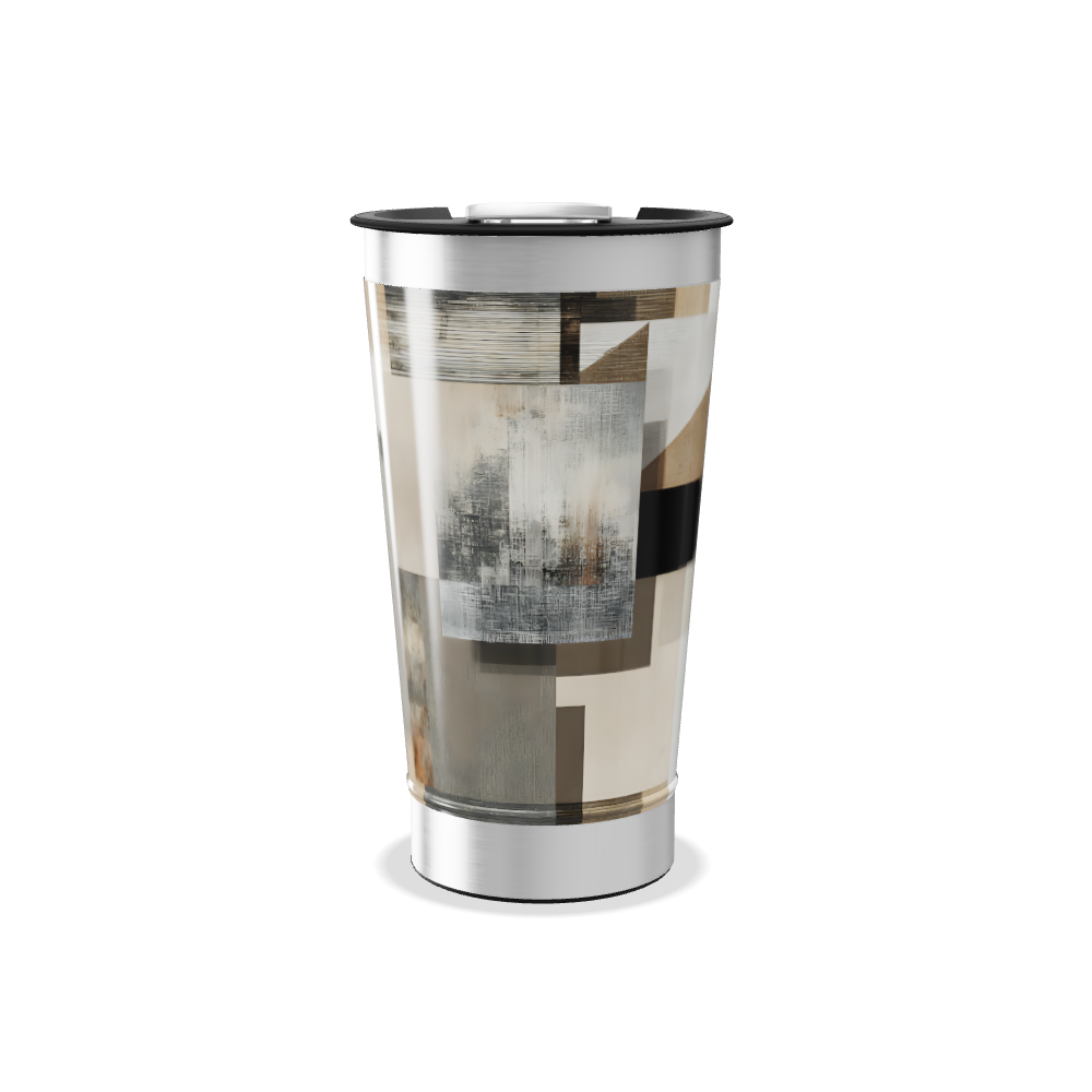 Copo Térmico - Estampa Geométrica Aço Inox