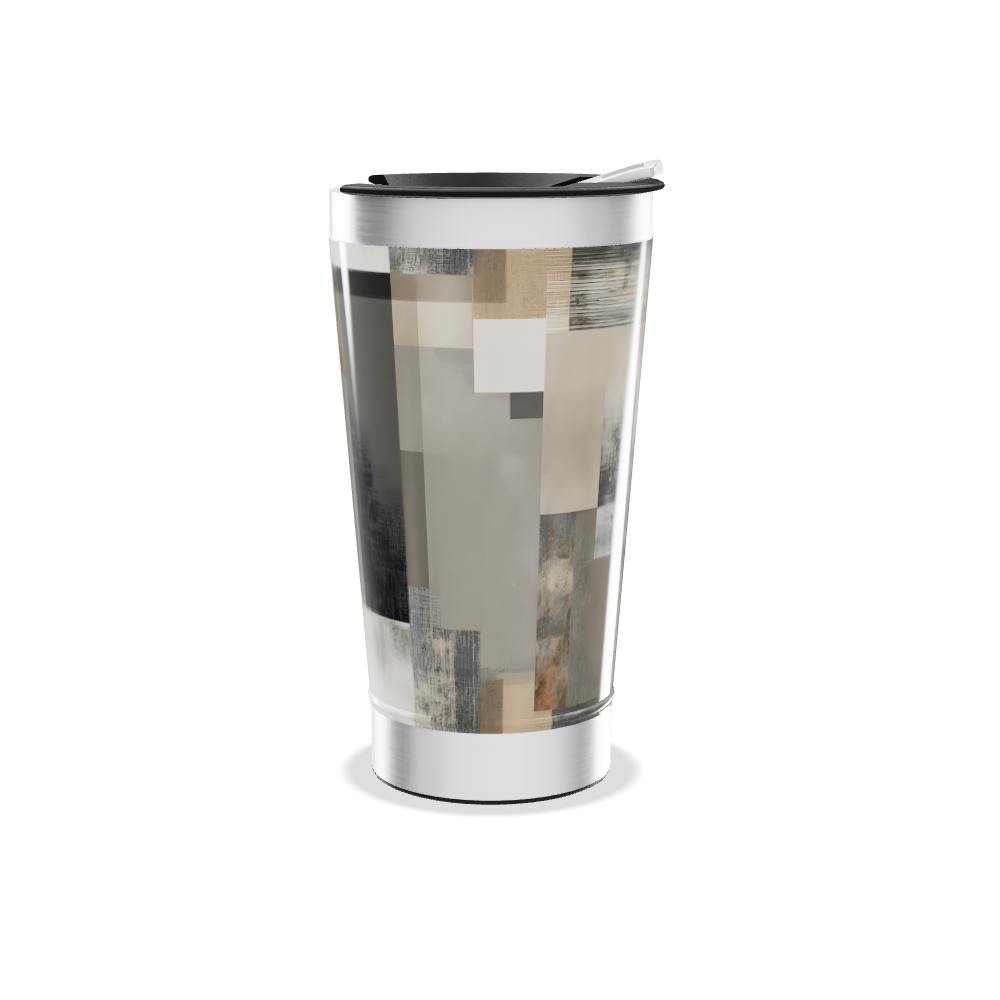 Copo Térmico - Estampa Geométrica Aço Inox