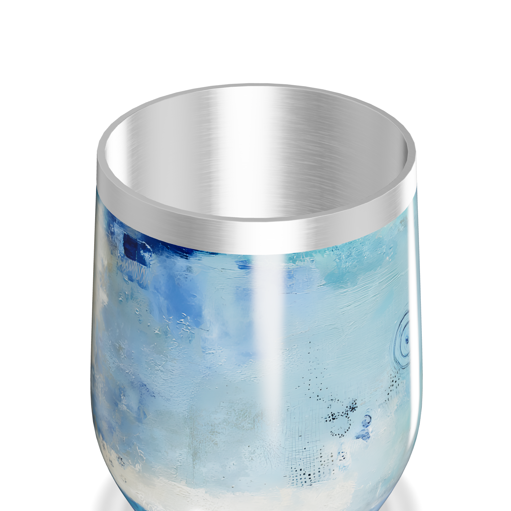 Copo Térmico Slim - Azul Artístico Inox