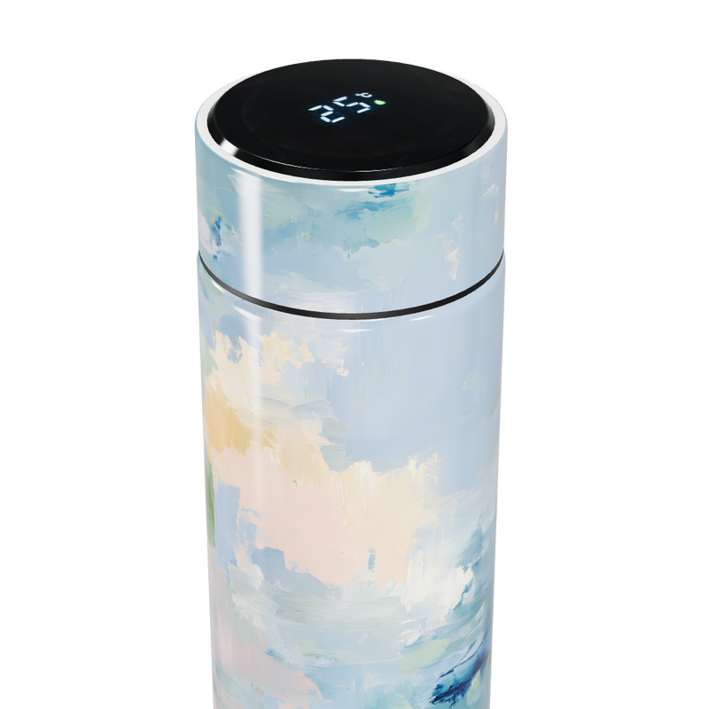 Garrafa Térmica Touch - Azul Arte Abstrata