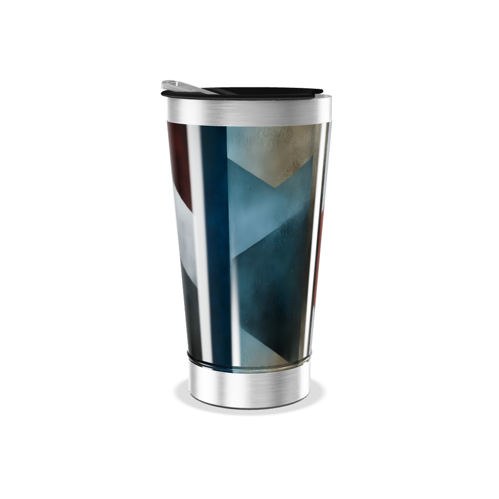 Copo Térmico - Design Geométrico Colorido