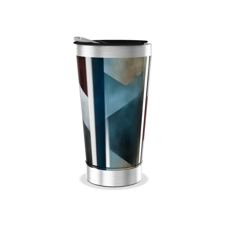 Copo Térmico - Design Geométrico Colorido