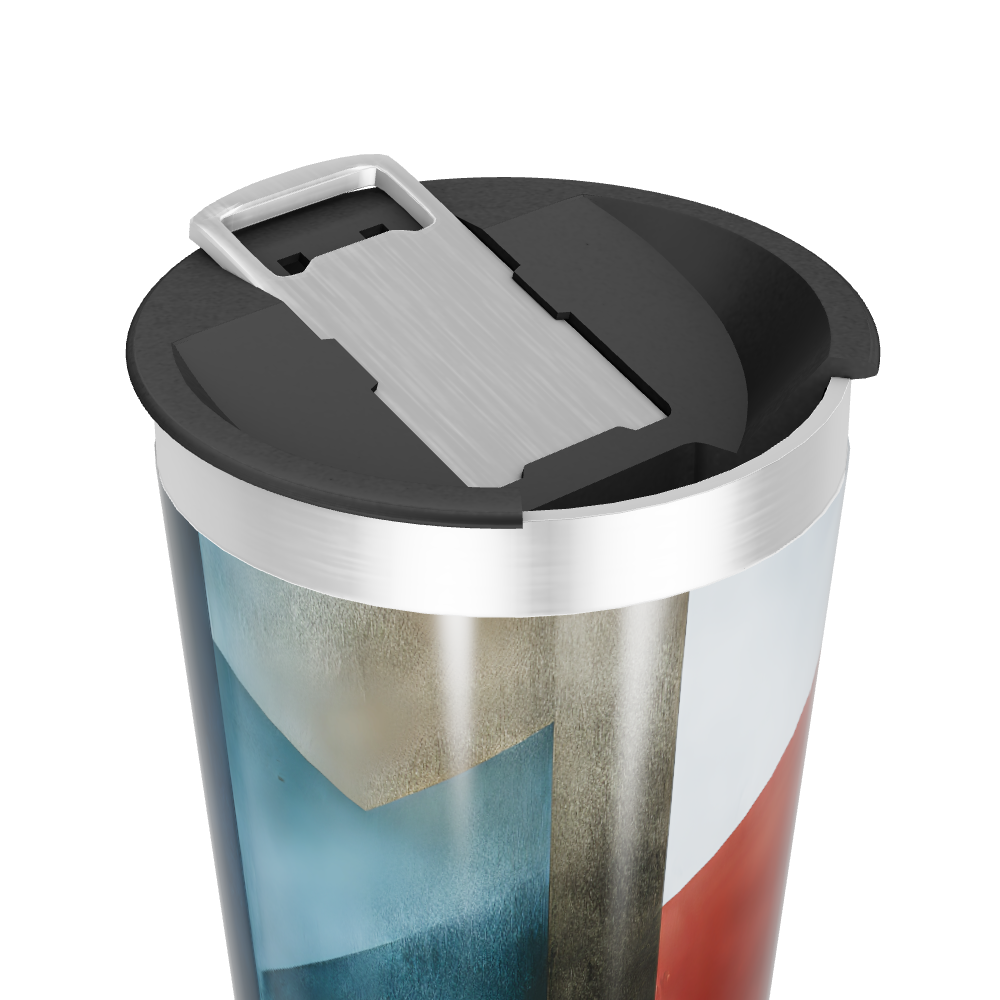 Copo Térmico - Design Geométrico Colorido