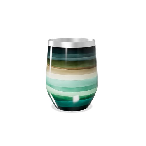 Copo Térmico Slim - Listras Coloridas Inox