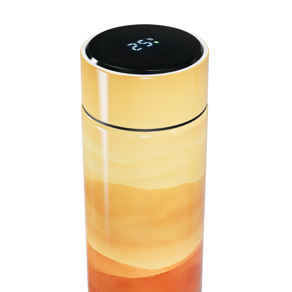 Garrafa Térmica Touch - Listras Laranja e Amarelo