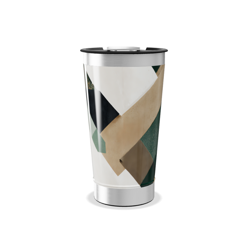 Copo Térmico - Estampa Geométrica Verde