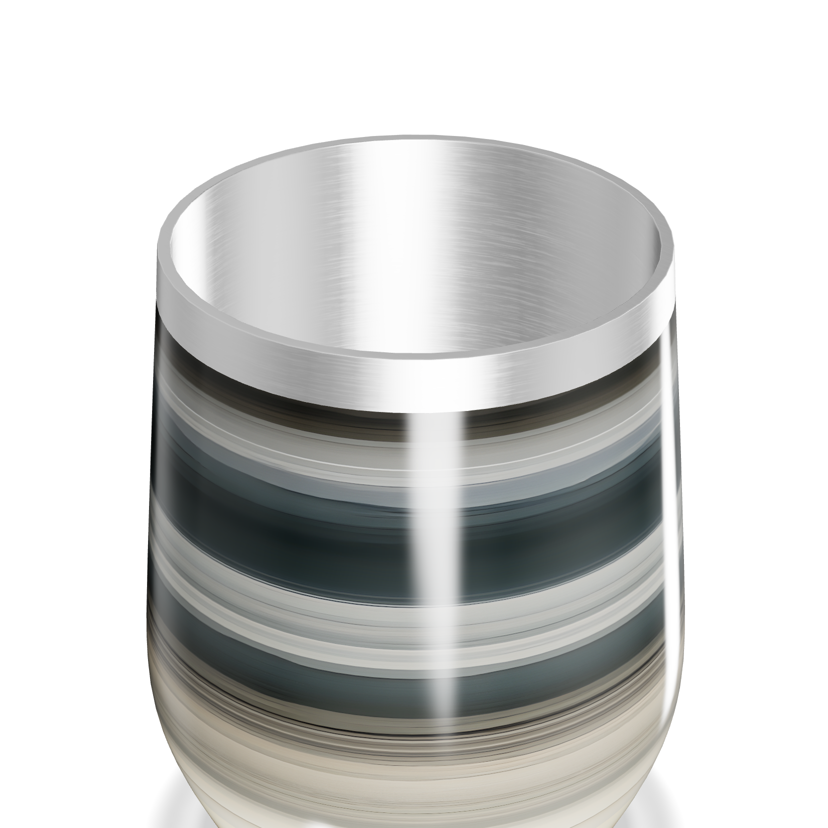 Copo Térmico Slim - Listras Coloridas Inox