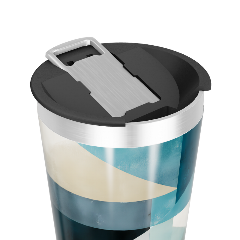 Copo Térmico - Geométrico Azul Inox