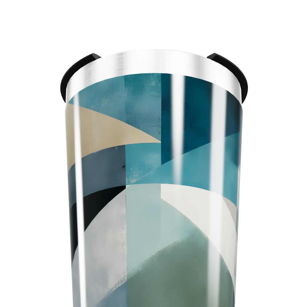 Copo Térmico - Geométrico Azul Inox