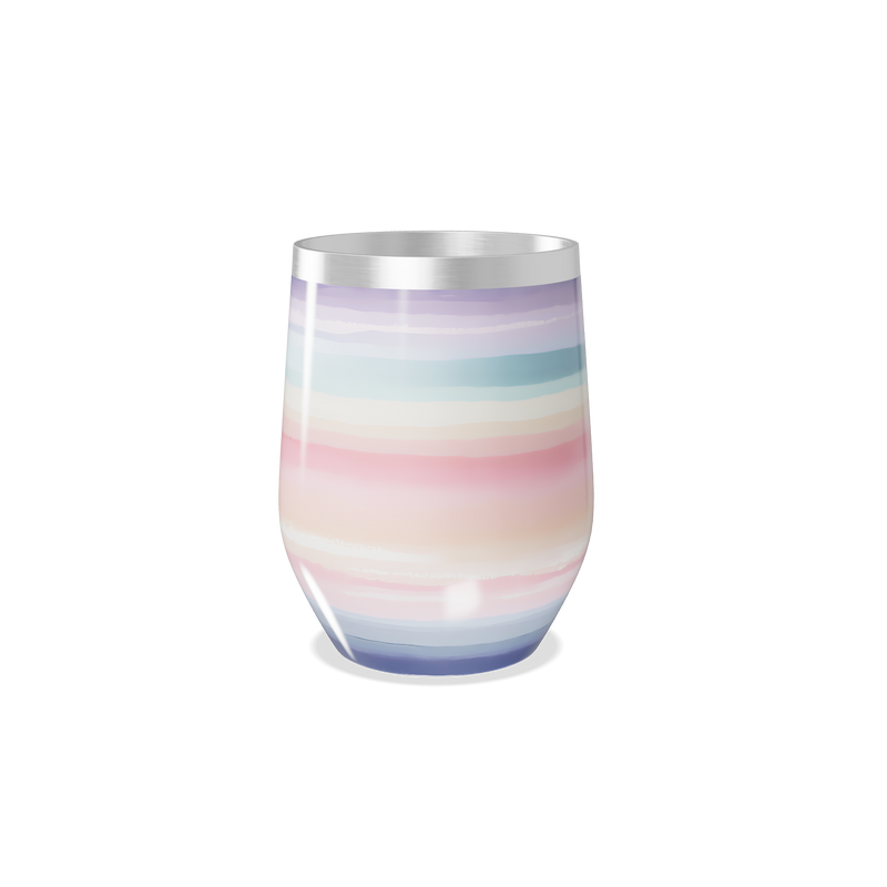 Copo Térmico Slim - Listrado Pastel Aço Inox