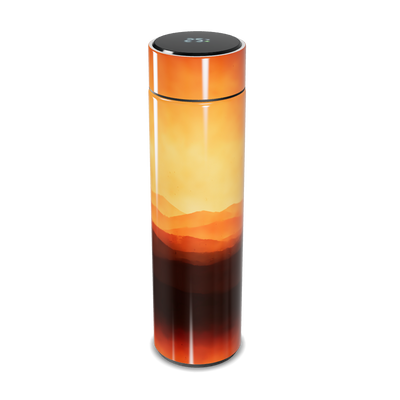 Garrafa Térmica Touch - Estampa Laranja Montanhas