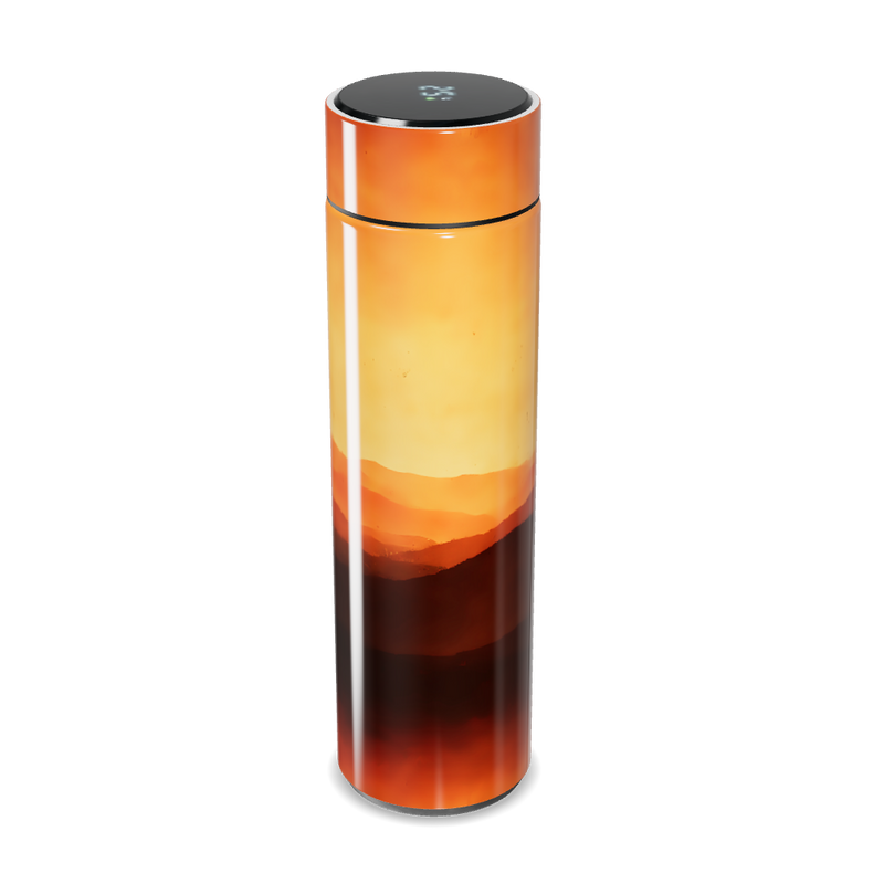 Garrafa Térmica Touch - Estampa Laranja Montanhas