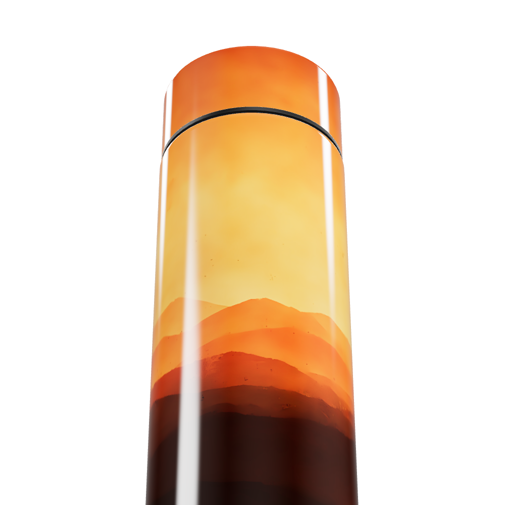 Garrafa Térmica Touch - Estampa Laranja Montanhas