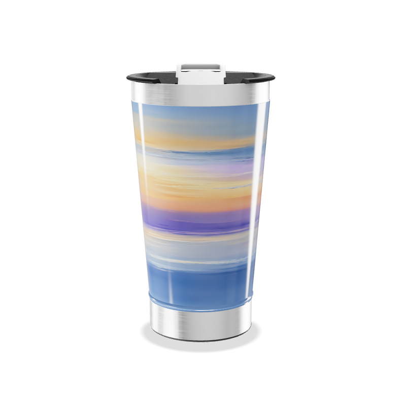 Copo Térmico - Listras Azul e Amarelo