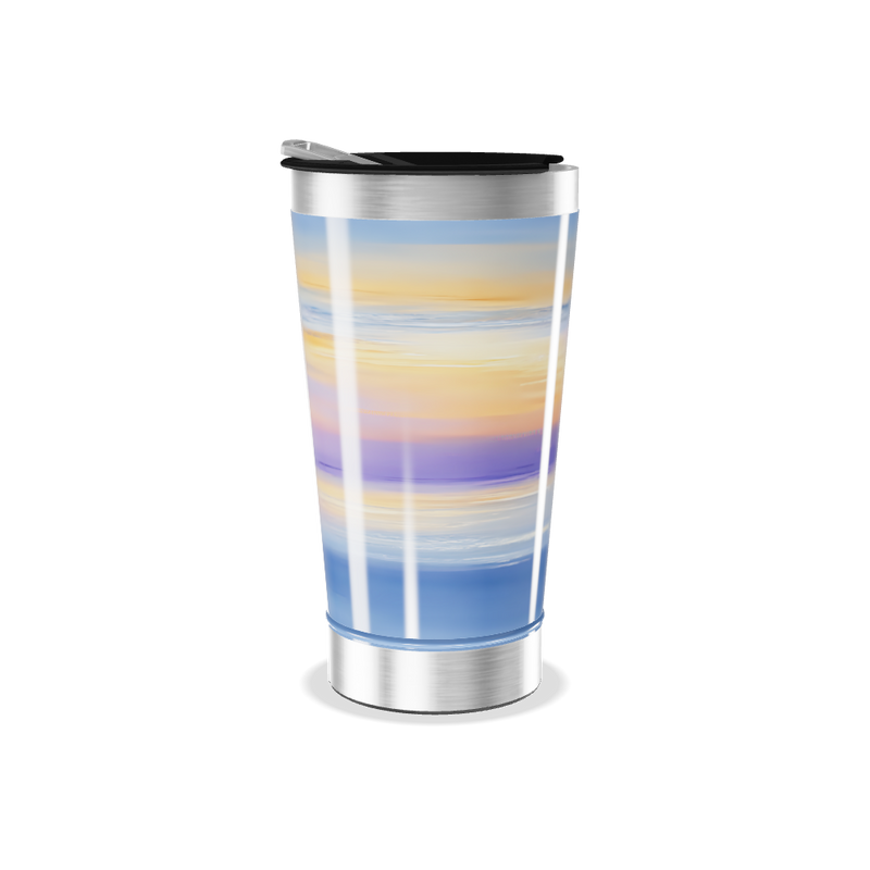 Copo Térmico - Listras Azul e Amarelo