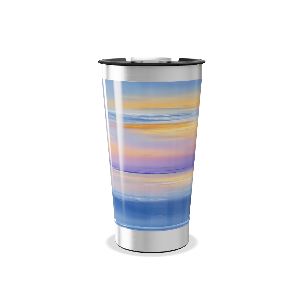 Copo Térmico - Listras Azul e Amarelo