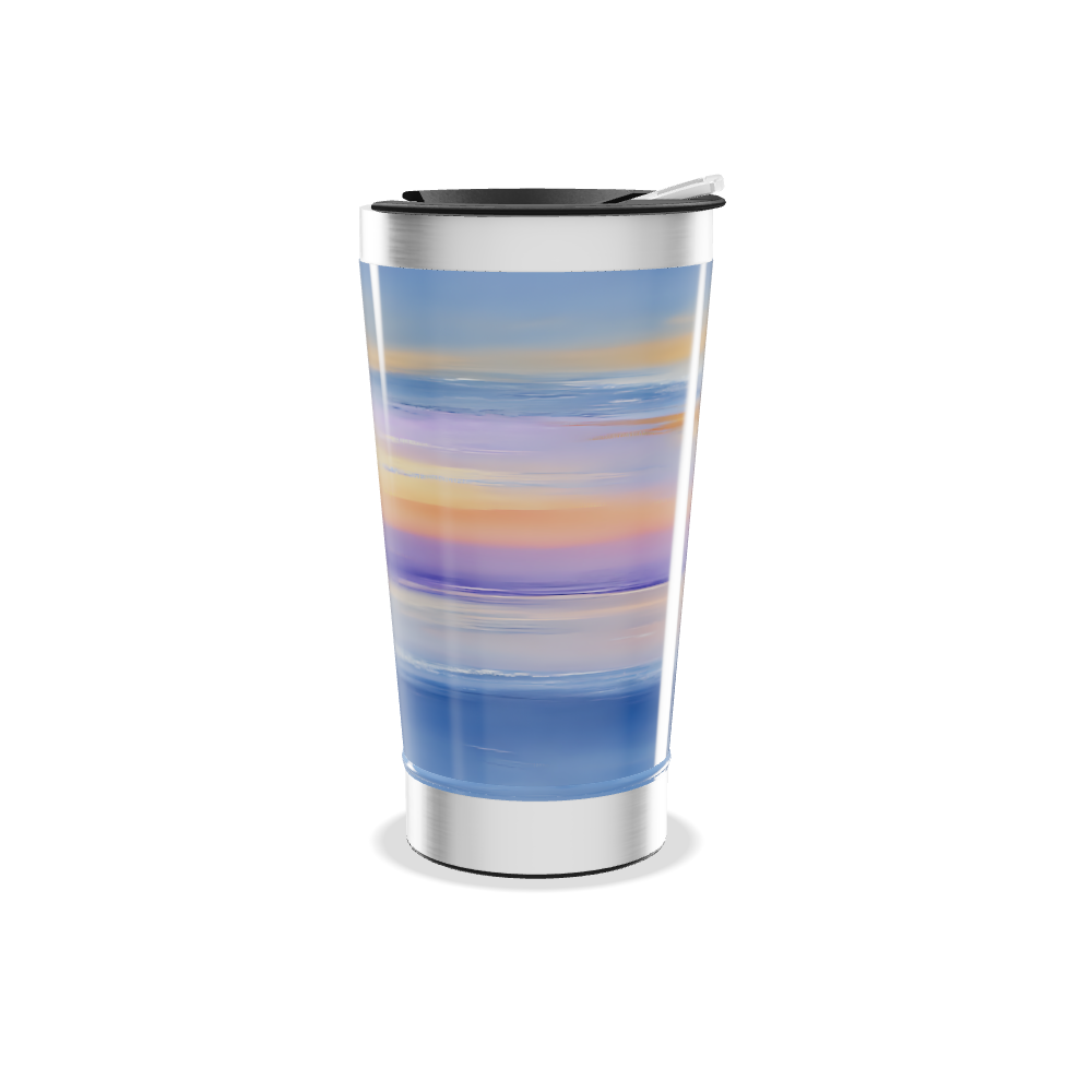 Copo Térmico - Listras Azul e Amarelo