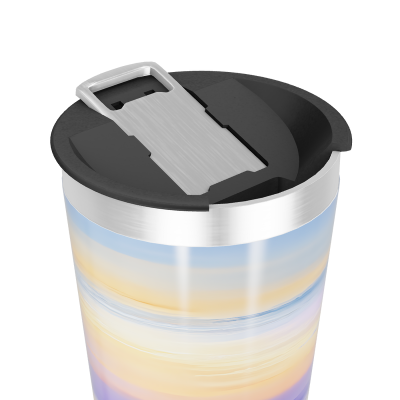 Copo Térmico - Listras Azul e Amarelo