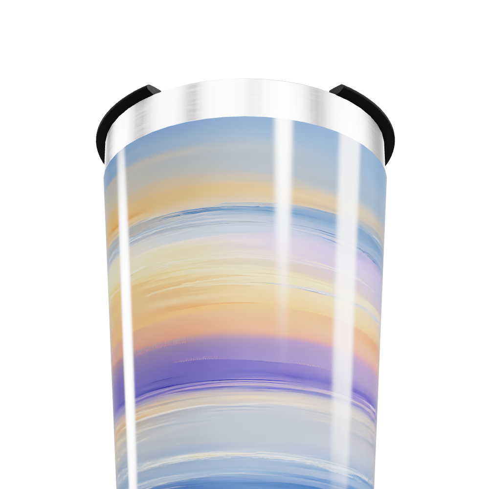 Copo Térmico - Listras Azul e Amarelo