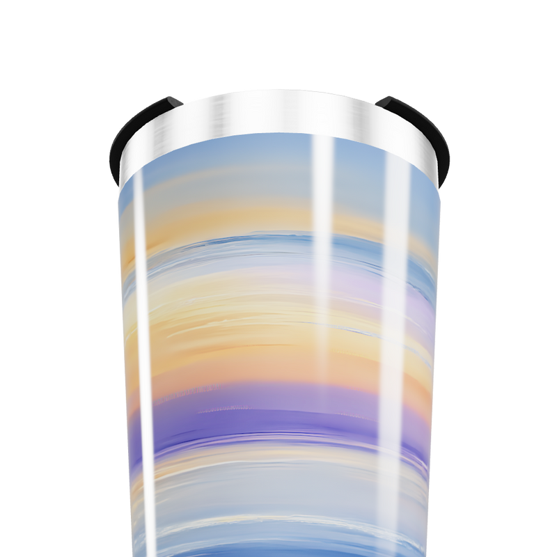 Copo Térmico - Listras Azul e Amarelo