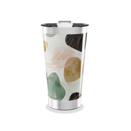 Copo Térmico - Com Estampa Abstrata