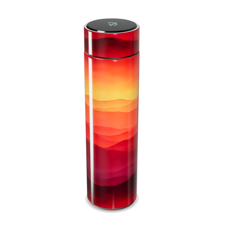 Garrafa Térmica Touch - Degradê Laranja e Vermelho