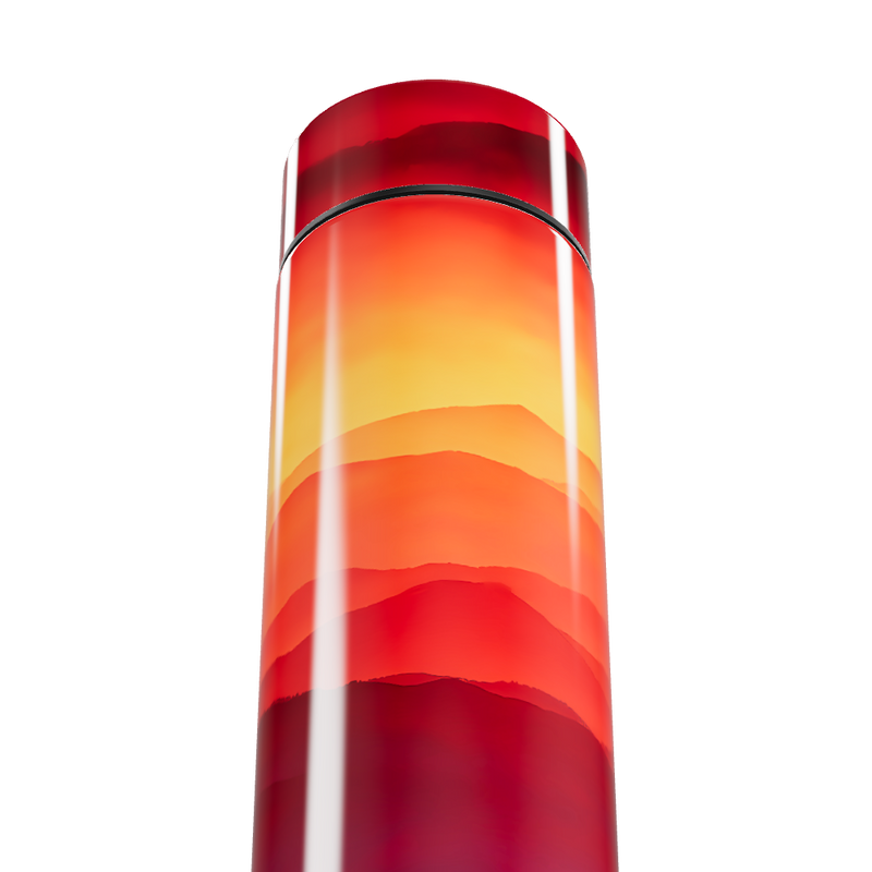 Garrafa Térmica Touch - Degradê Laranja e Vermelho