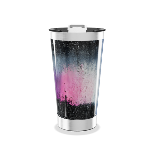 Copo Térmico - Estampa Rosa e Preto