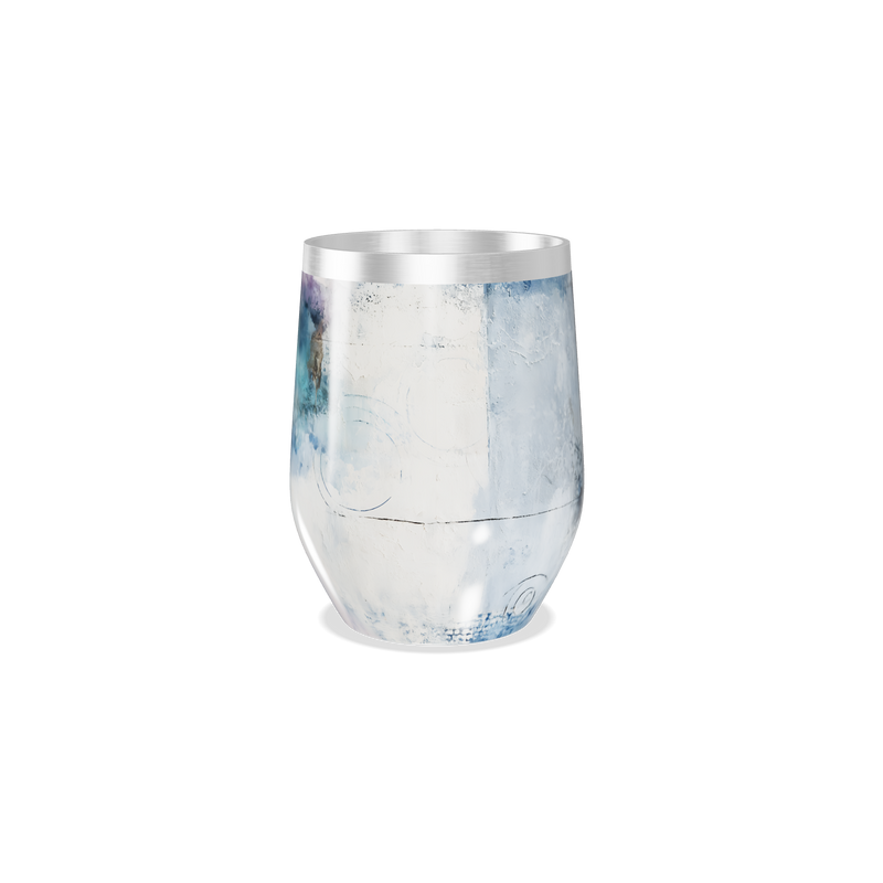 Copo Térmico Slim - Design Abstrato Azul