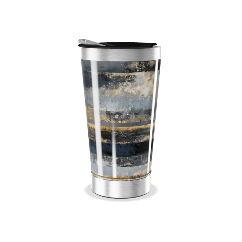 Copo Térmico - Estampa Abstrata Metálica