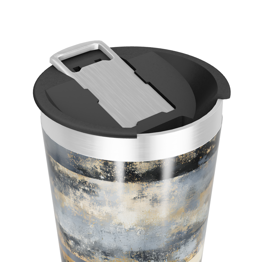 Copo Térmico - Estampa Abstrata Metálica