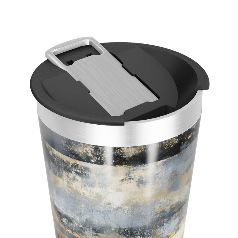 Copo Térmico - Estampa Abstrata Metálica