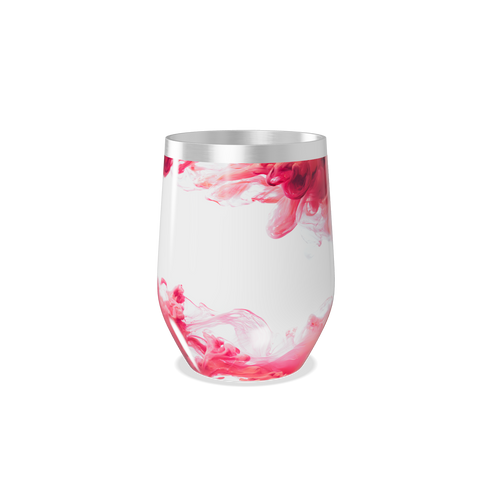 Copo Térmico Slim - Branco com Estampa Vermelha