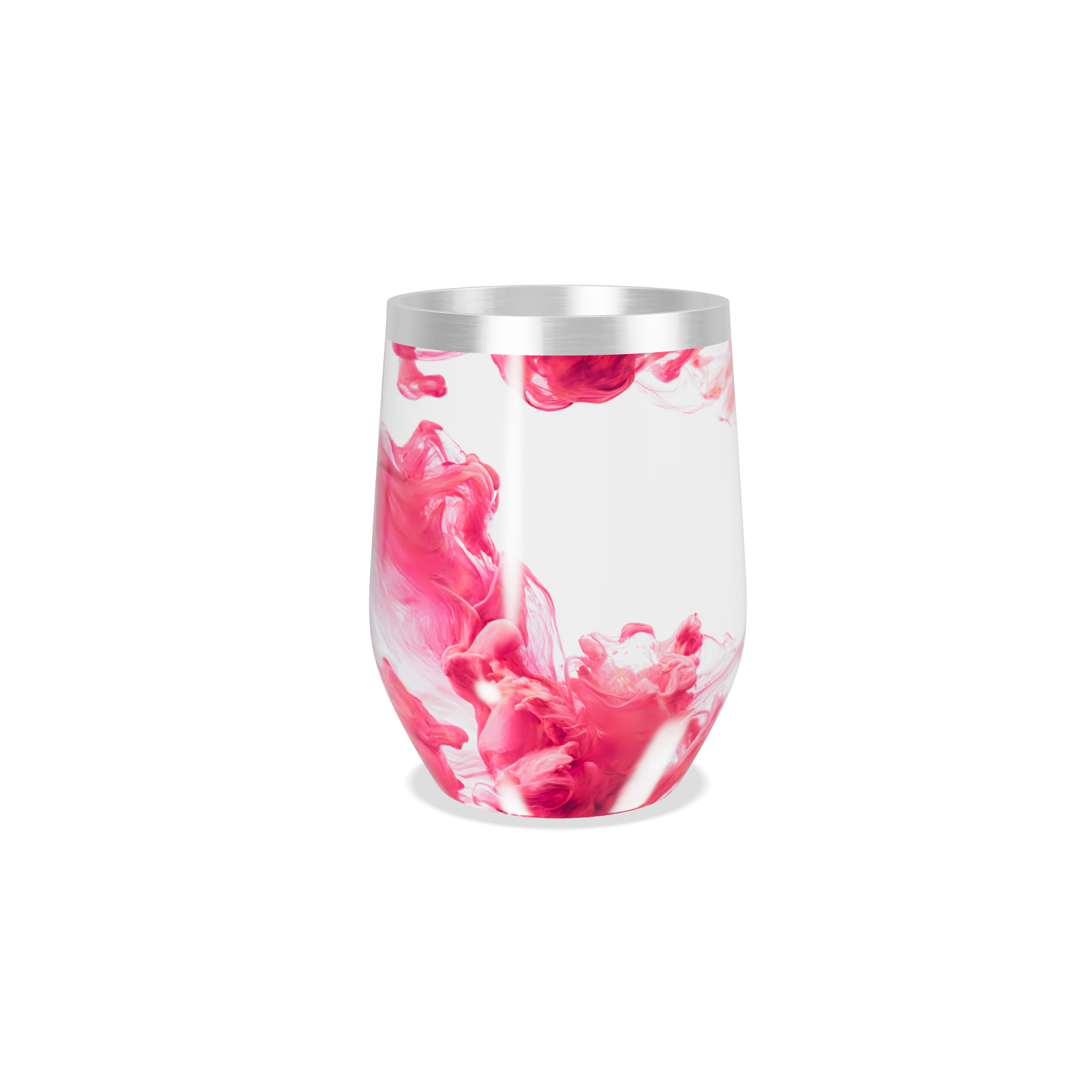 Copo Térmico Slim - Branco com Estampa Vermelha