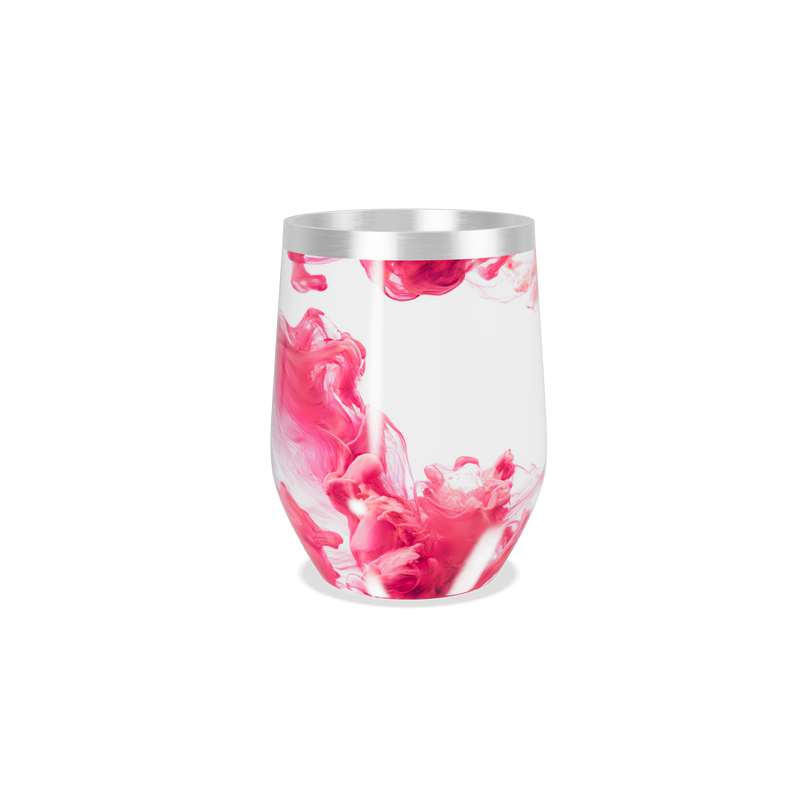 Copo Térmico Slim - Branco com Estampa Vermelha